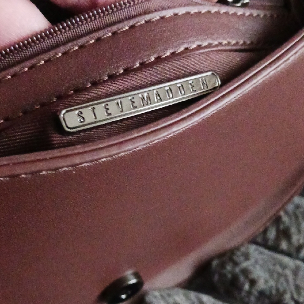 Steve Madden Brown Crossbody Saddle Bag - Picture 5 of 8